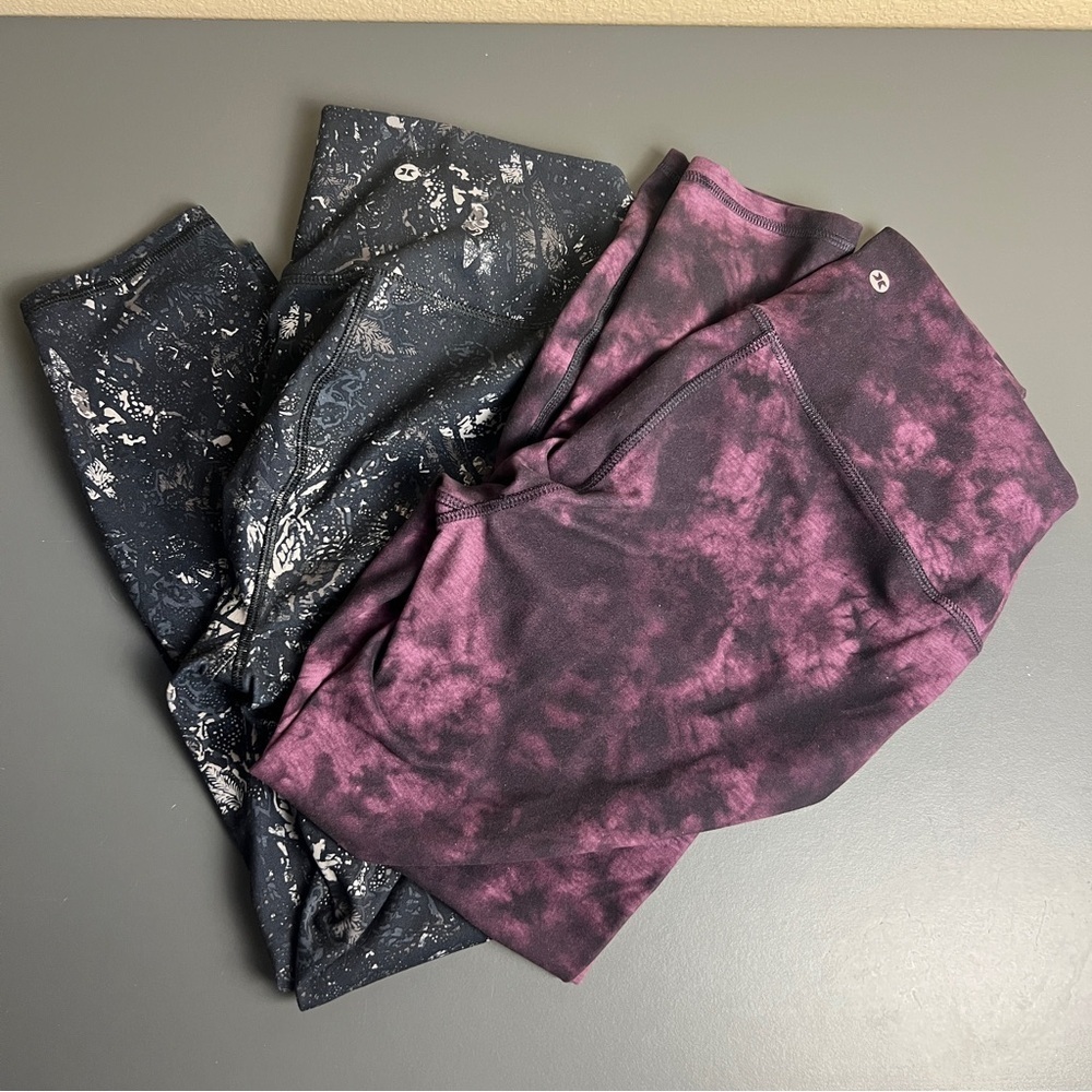 RBX Capri Leggings Set 2 Pair Size Medium Tie Dye Athletic Activewear - Picture 2 of 5